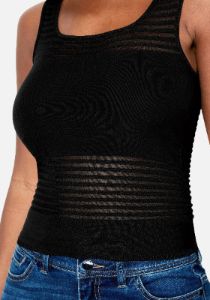 Shadow Stripe Sweater Tank sold by Bebe