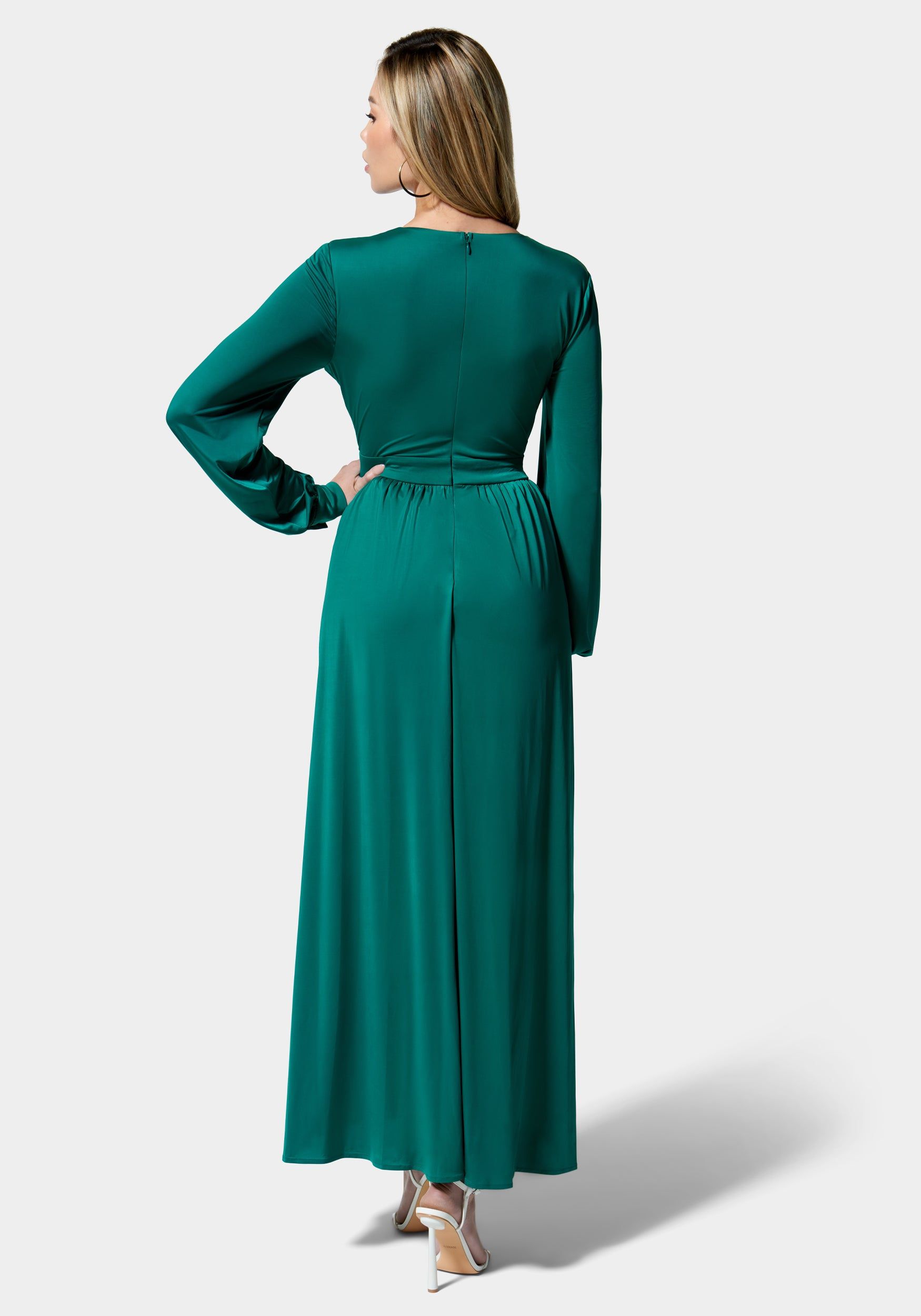 Deep V Solid Maxi Dress sold by Bebe product image thumbnail 3
