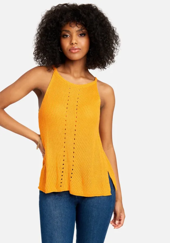 Pointelle Halter Sweater Top sold by Bebe