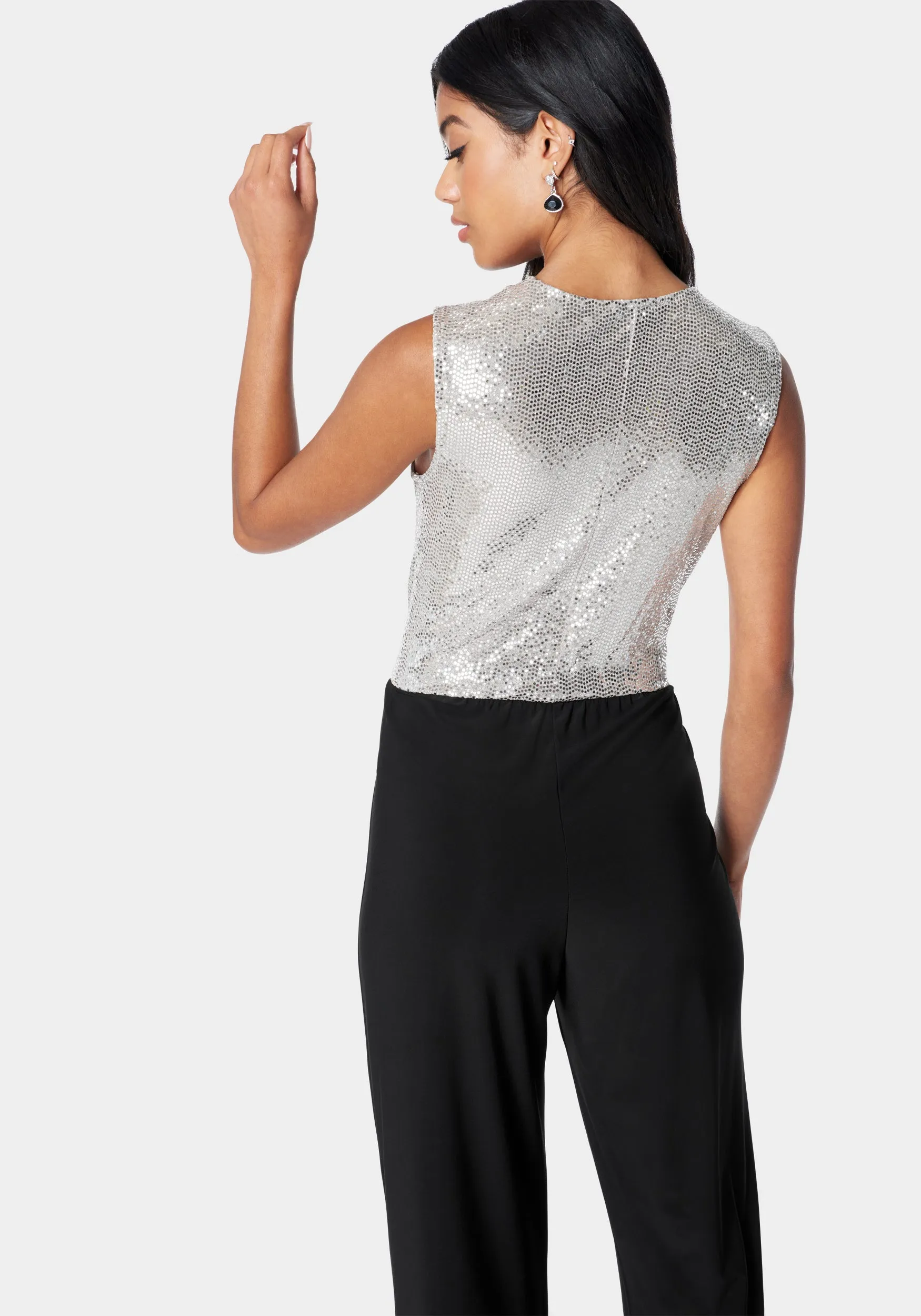 Disco Dot Wrap Tie Jumpsuit sold by Bebe product image thumbnail 3