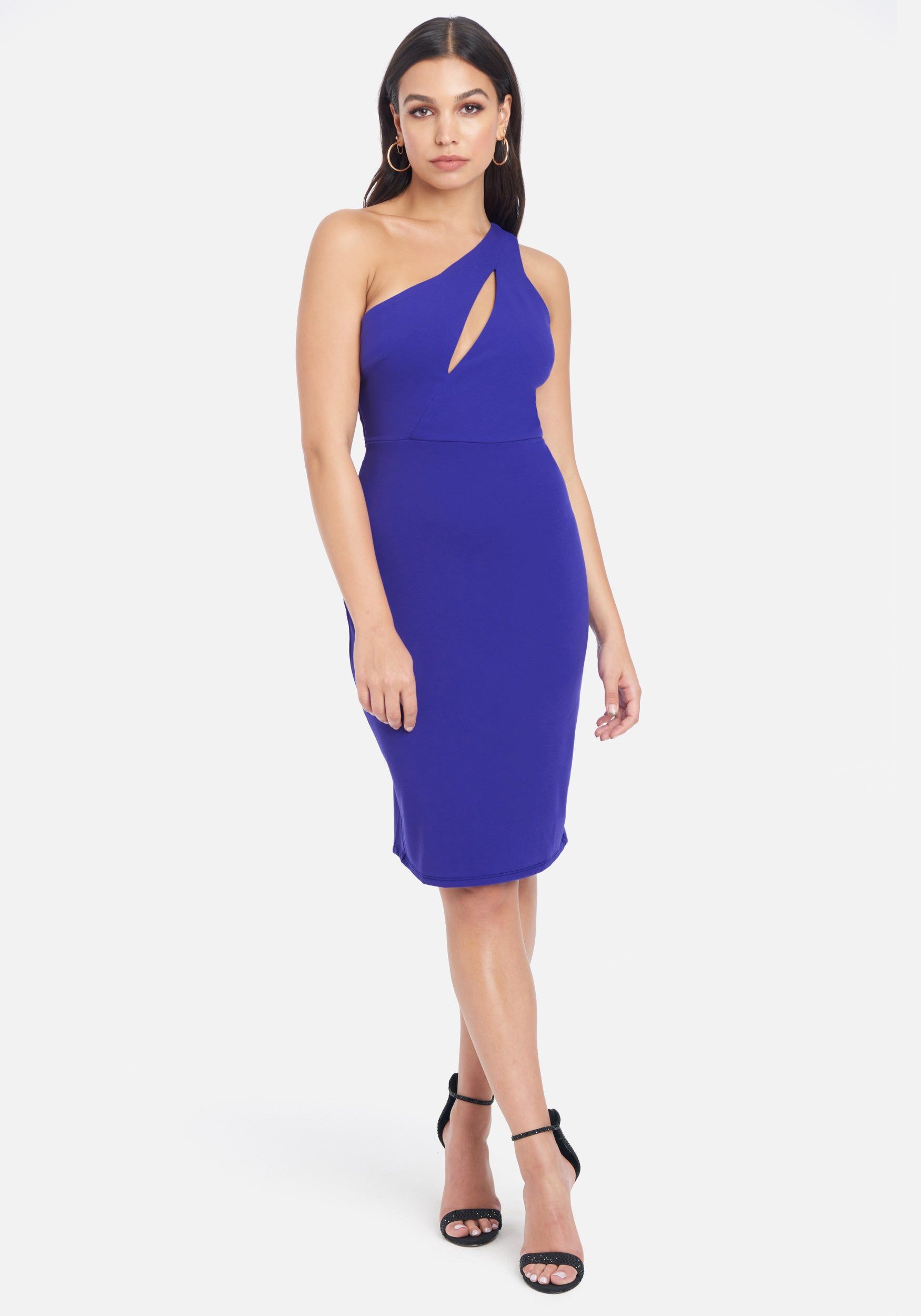 Bodycon One Shoulder Cutout Dress sold by Bebe