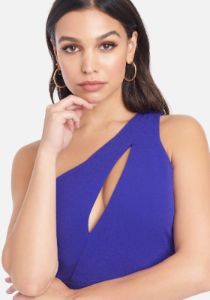 Bodycon One Shoulder Cutout Dress sold by Bebe