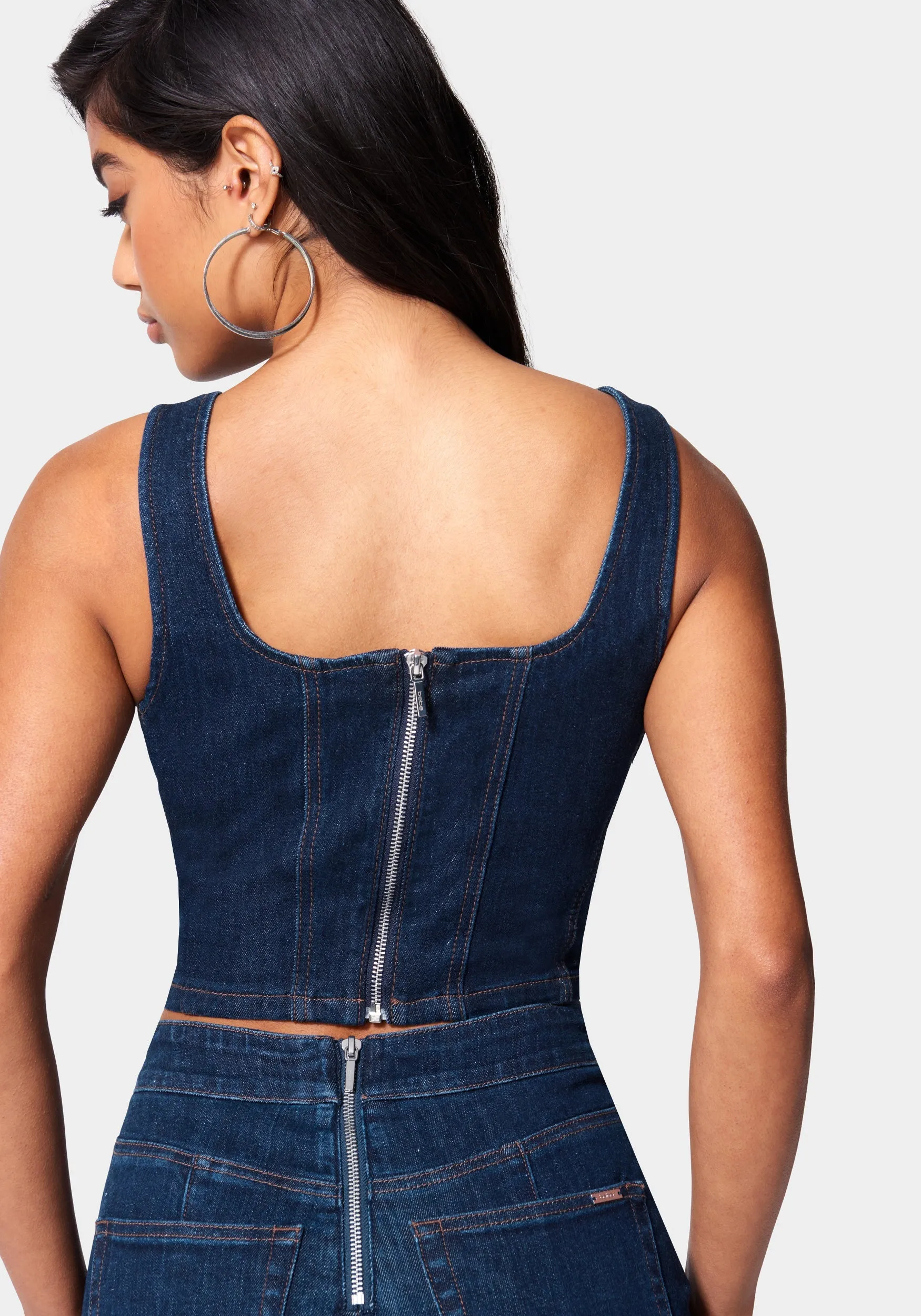 Eyelet Denim Bustier sold by Bebe product image thumbnail 3
