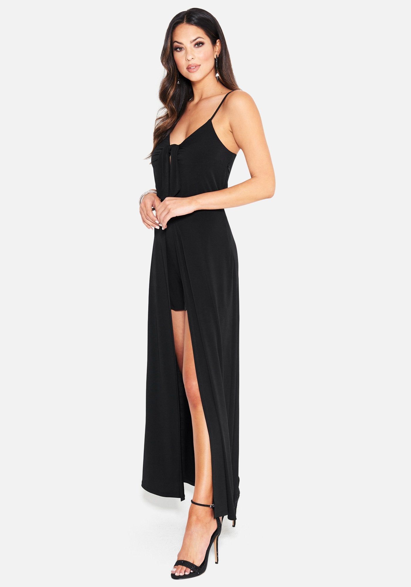 Plunge Tie Front Jumpsuit sold by Bebe product image thumbnail 2