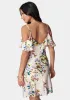 Satin Printed Cold Shoulder Dress sold by Bebe