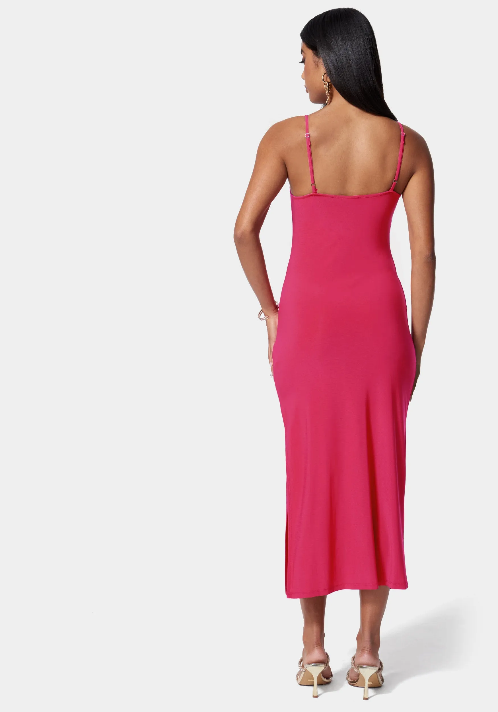 Cowl Neck Spaghetti Strap Slit Maxi sold by Bebe product image thumbnail 3