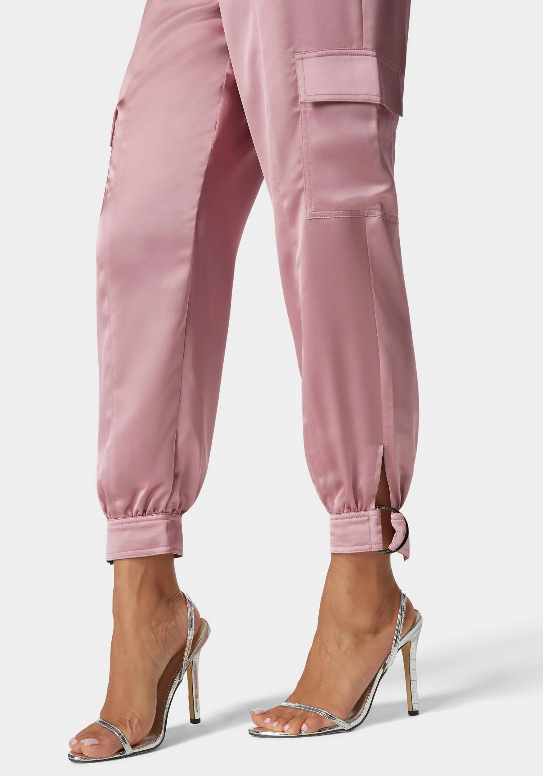Natural Waist Stud Detail Satin Jogger Pant sold by Bebe product image thumbnail 4