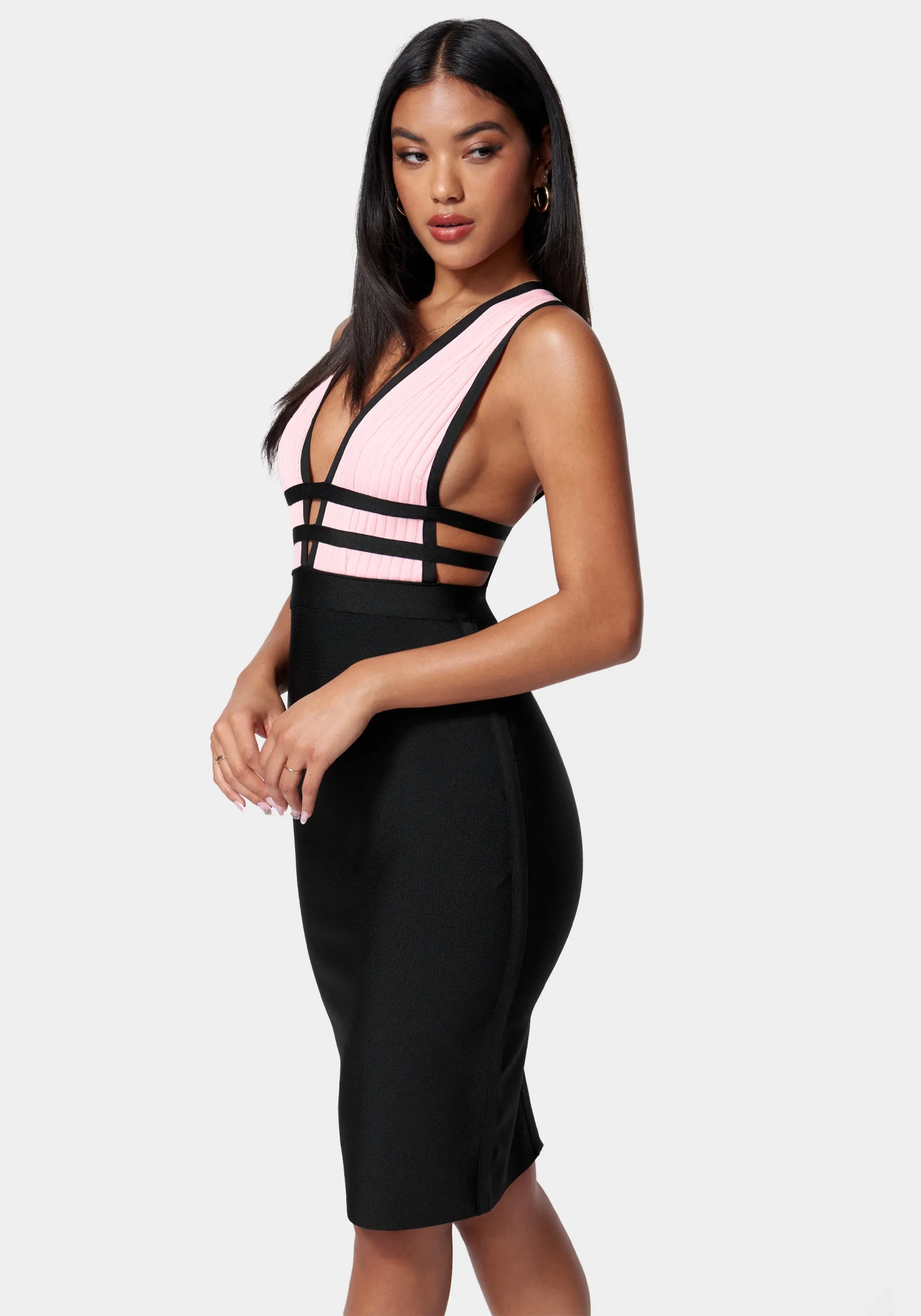 Plunge Neck Bandage Dress sold by Bebe product image thumbnail 2