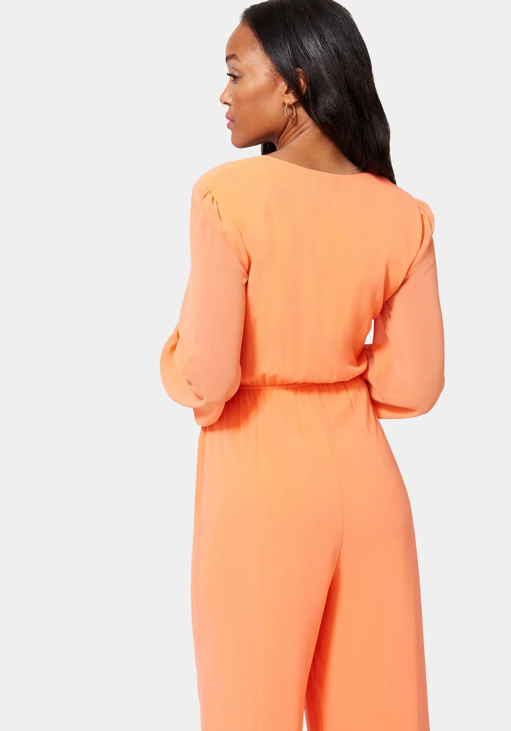 Tie Front Elastic Waist Jumpsuit sold by Bebe product image thumbnail 3