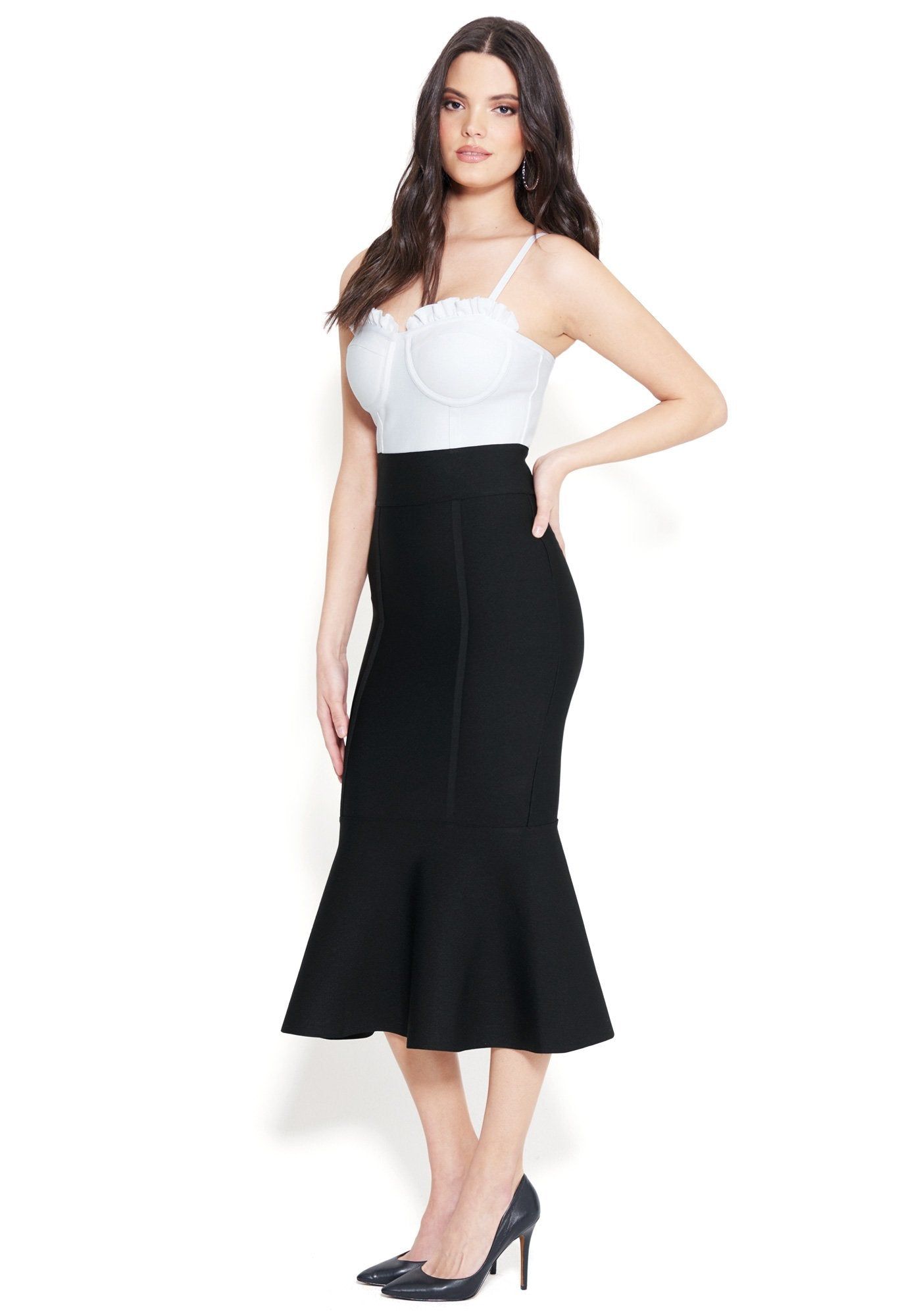 Bustier Bandage Midi Flare Dress sold by Bebe product image thumbnail 2