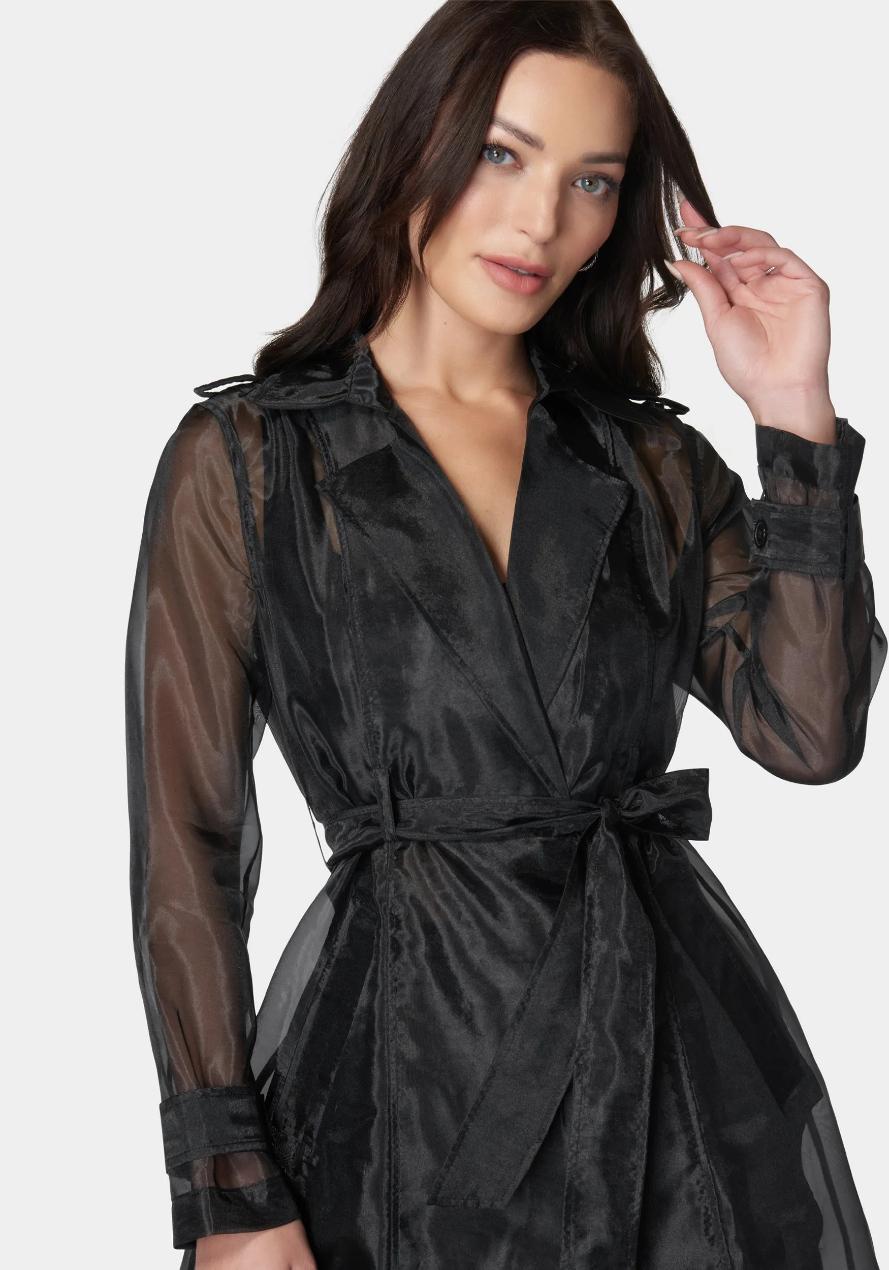 Organza Trench Coat sold by Bebe product image thumbnail 4