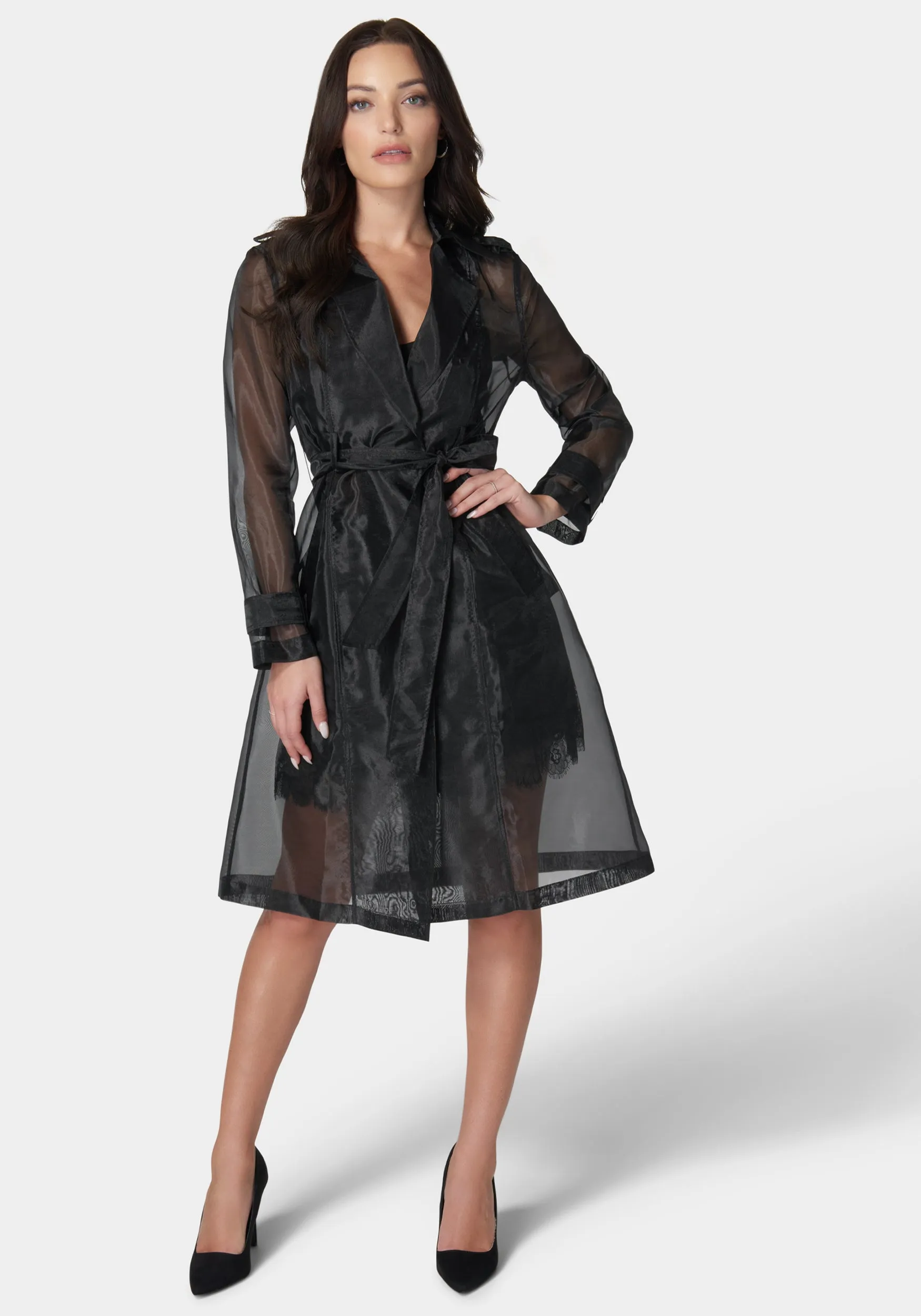 Organza Trench Coat sold by Bebe