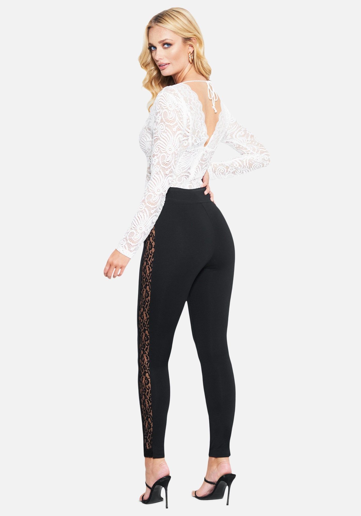 Side Lace Panel Legging sold by Bebe product image thumbnail 3