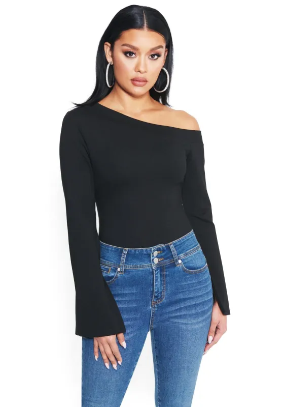 Slit Bell Sleeve Top sold by Bebe