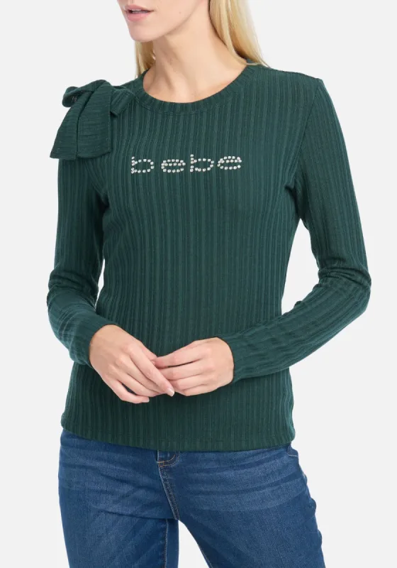 Bebe Logo Rib Long Sleeve sold by Bebe
