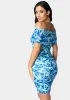 Mesh Off Shoulder Mini Dress sold by Bebe