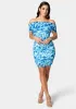 Mesh Off Shoulder Mini Dress sold by Bebe