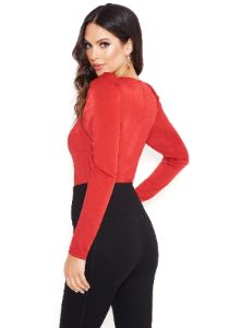 Puff Slv Slinky Knit Bodysuit sold by Bebe