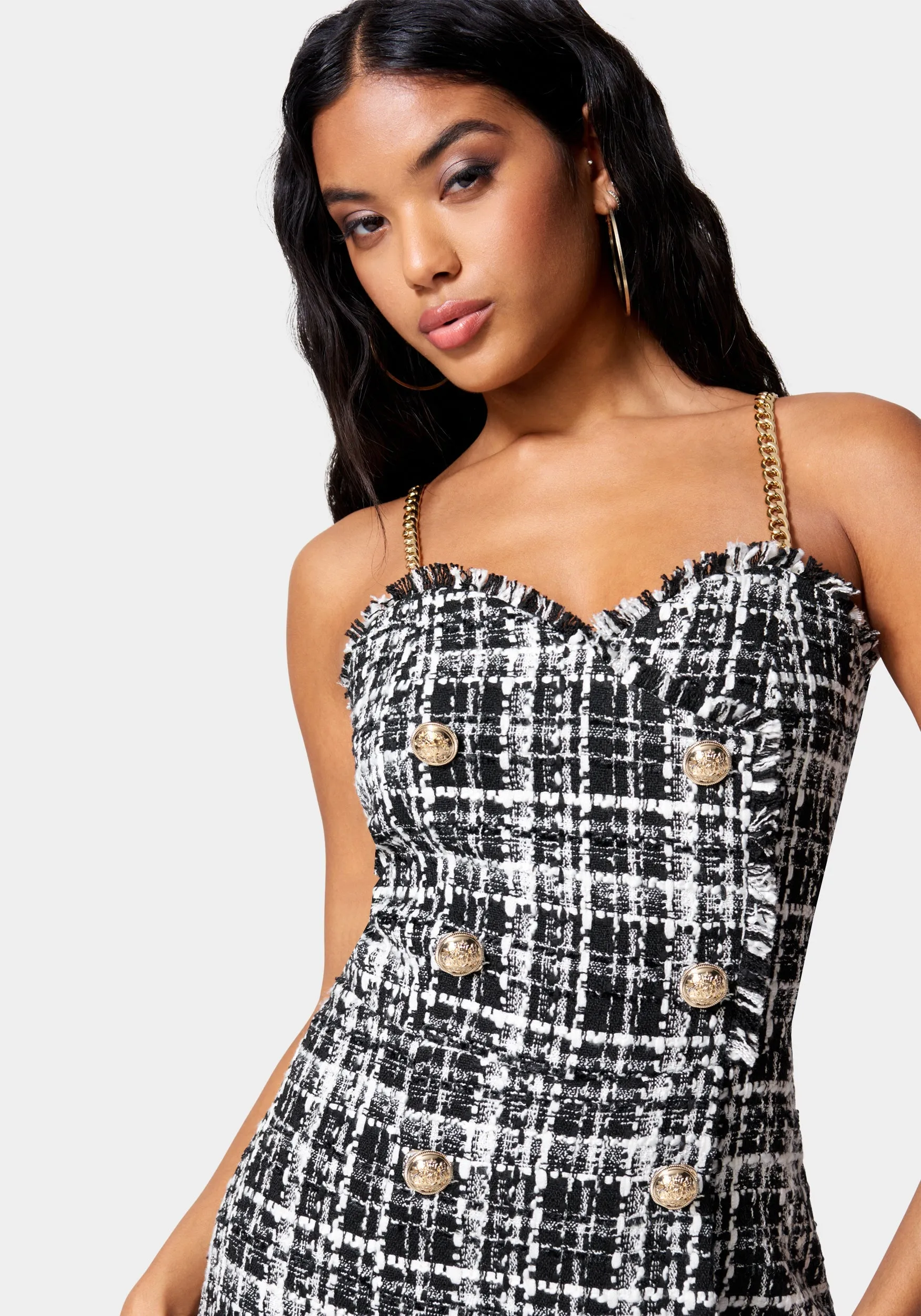 Button Detail Boucle Romper sold by Bebe product image thumbnail 4