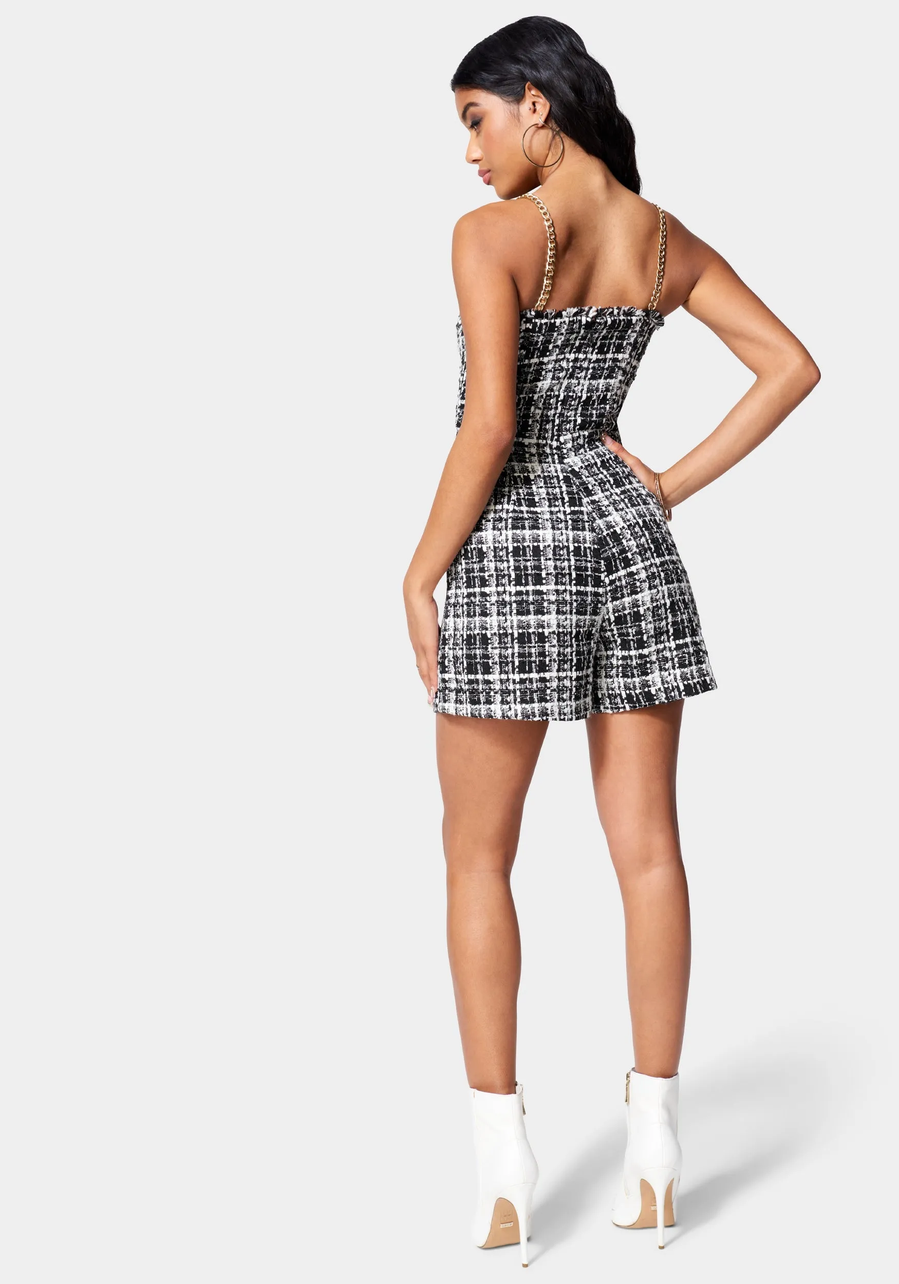 Button Detail Boucle Romper sold by Bebe product image thumbnail 3