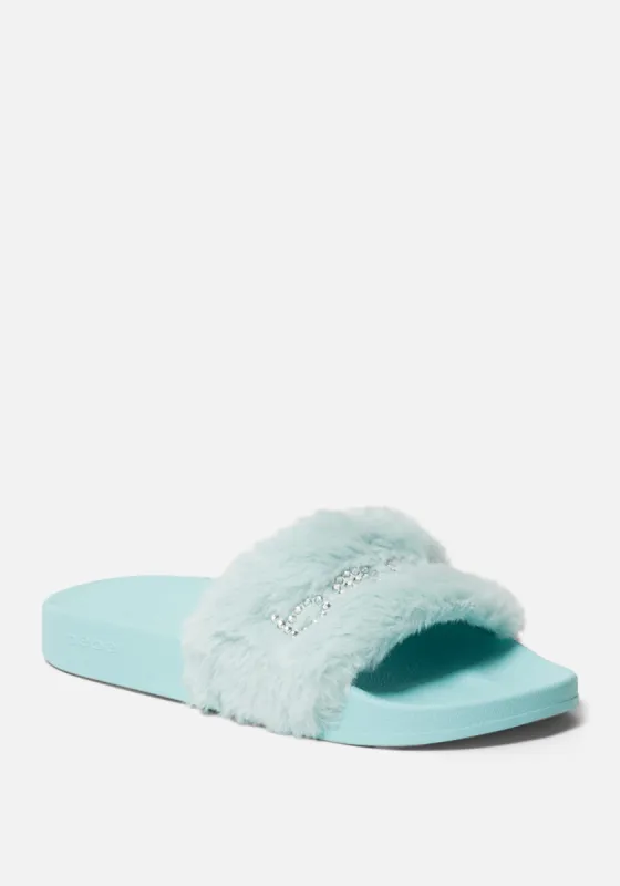 Furiosa Faux Fur Slides sold by Bebe