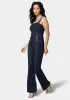 Wide Leg Multi Button Denim Jumpsuit sold by Bebe