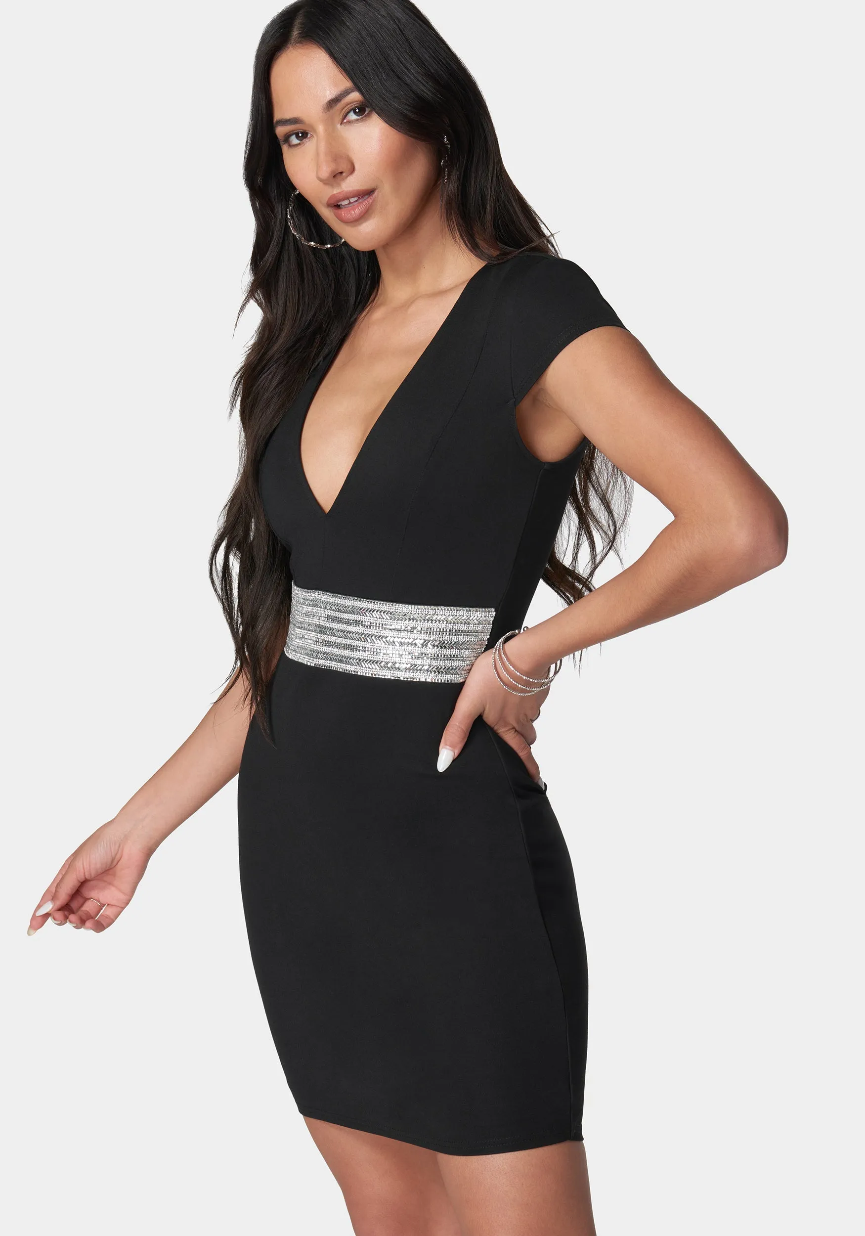 Embellished Waist Mini Dress sold by Bebe product image thumbnail 2