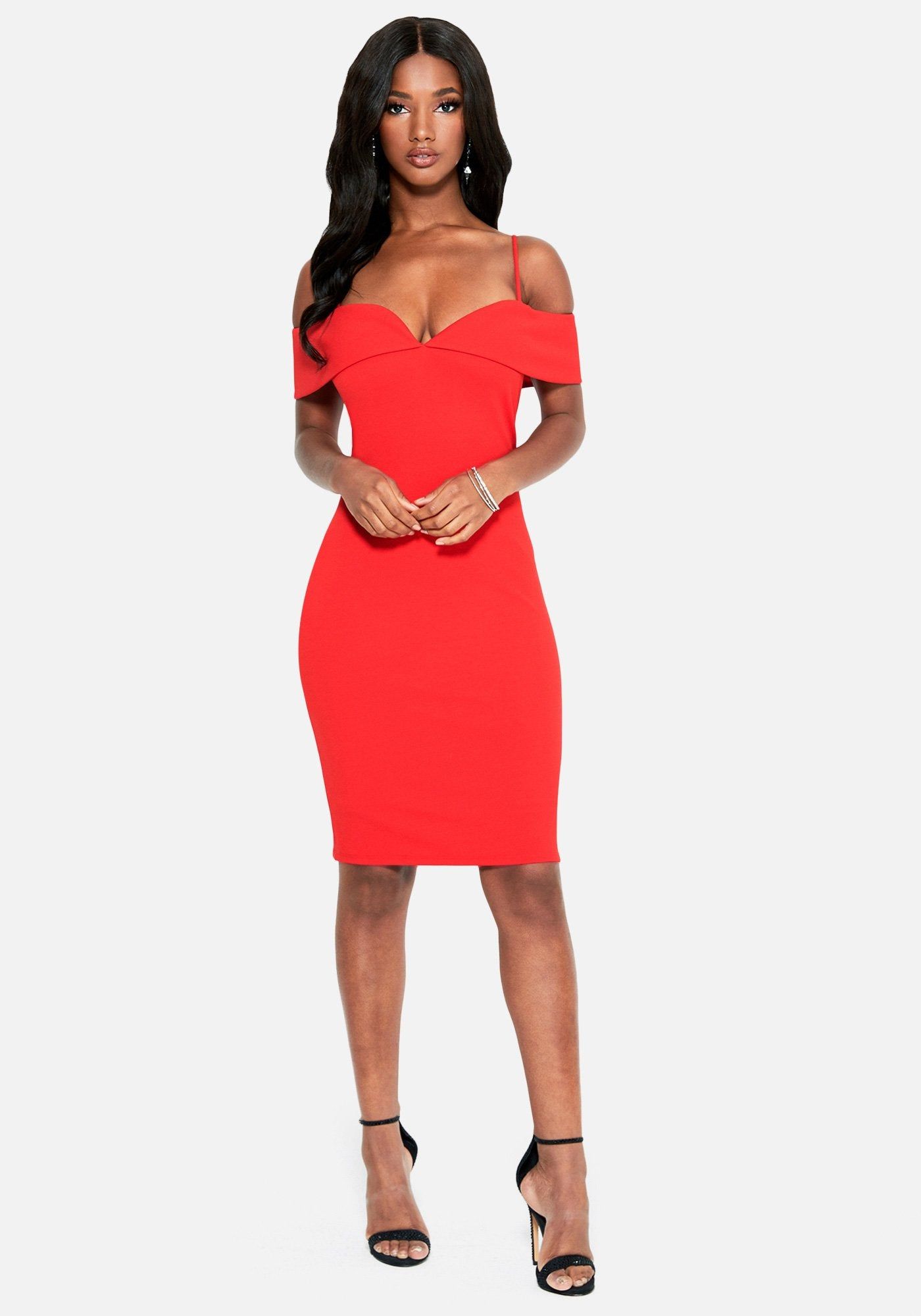 Off Shoulder Sweetheart Dress sold by Bebe