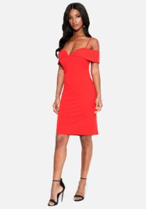 Off Shoulder Sweetheart Dress sold by Bebe