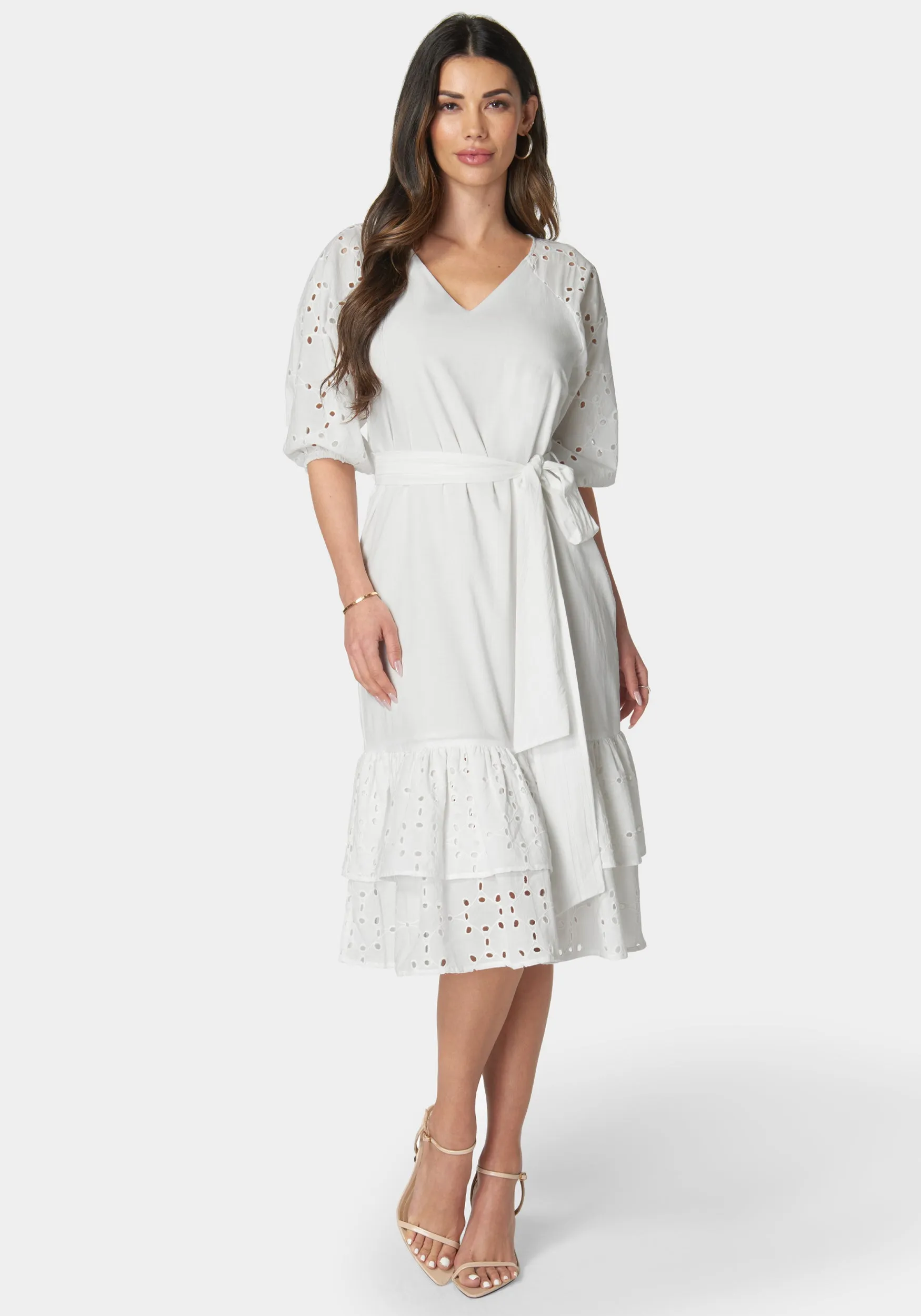 Cotton Eyelet Dress sold by Bebe