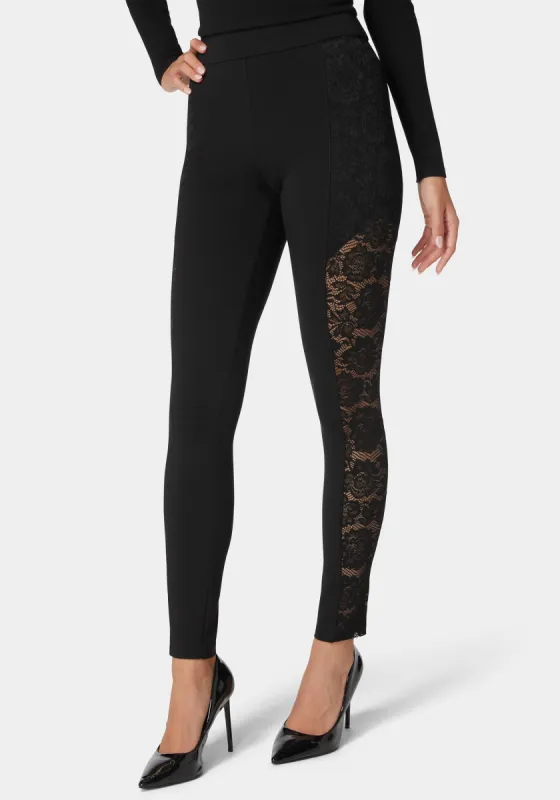 High Waist Lace Combo Insert Pdr Legging sold by Bebe