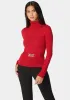 Fitted Turtle Neck Ornate Belt Sweater sold by Bebe