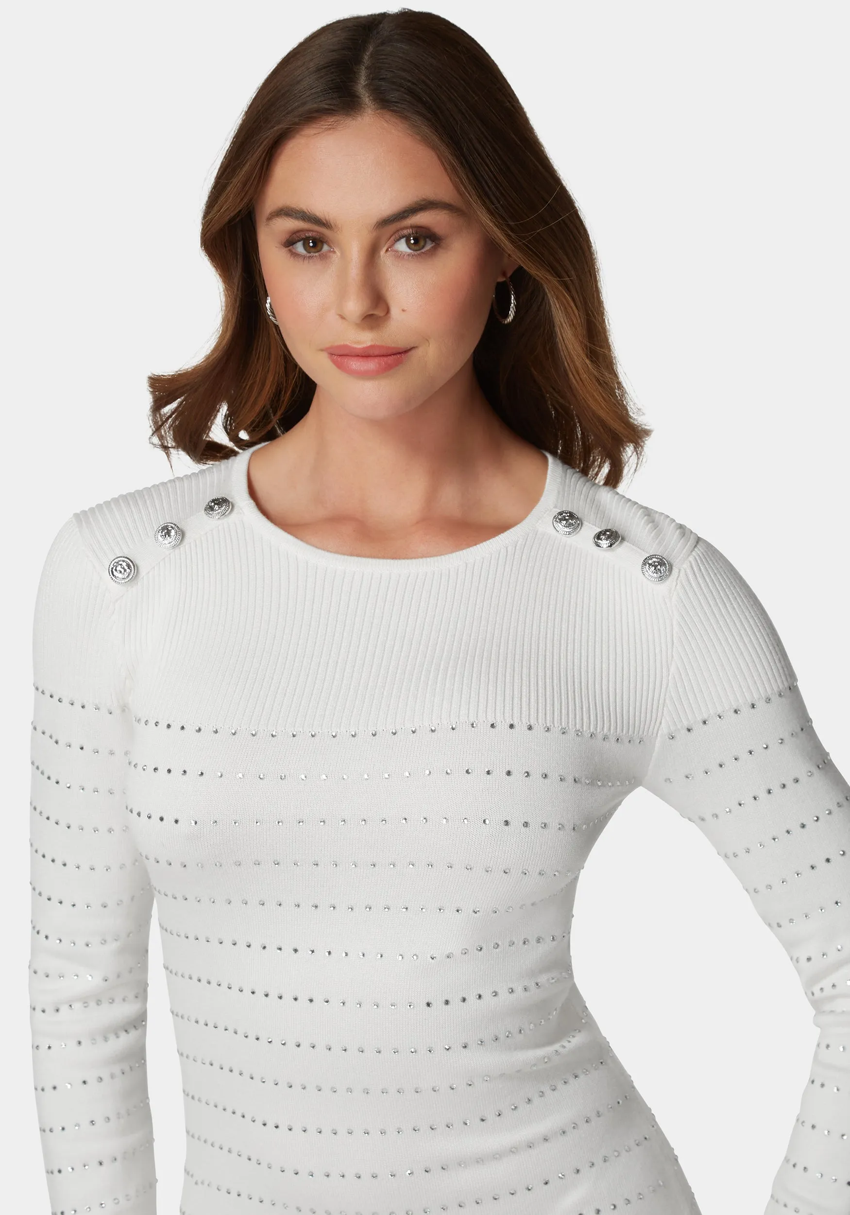 Anastasia Crystal Sweater Dress sold by Bebe product image thumbnail 4