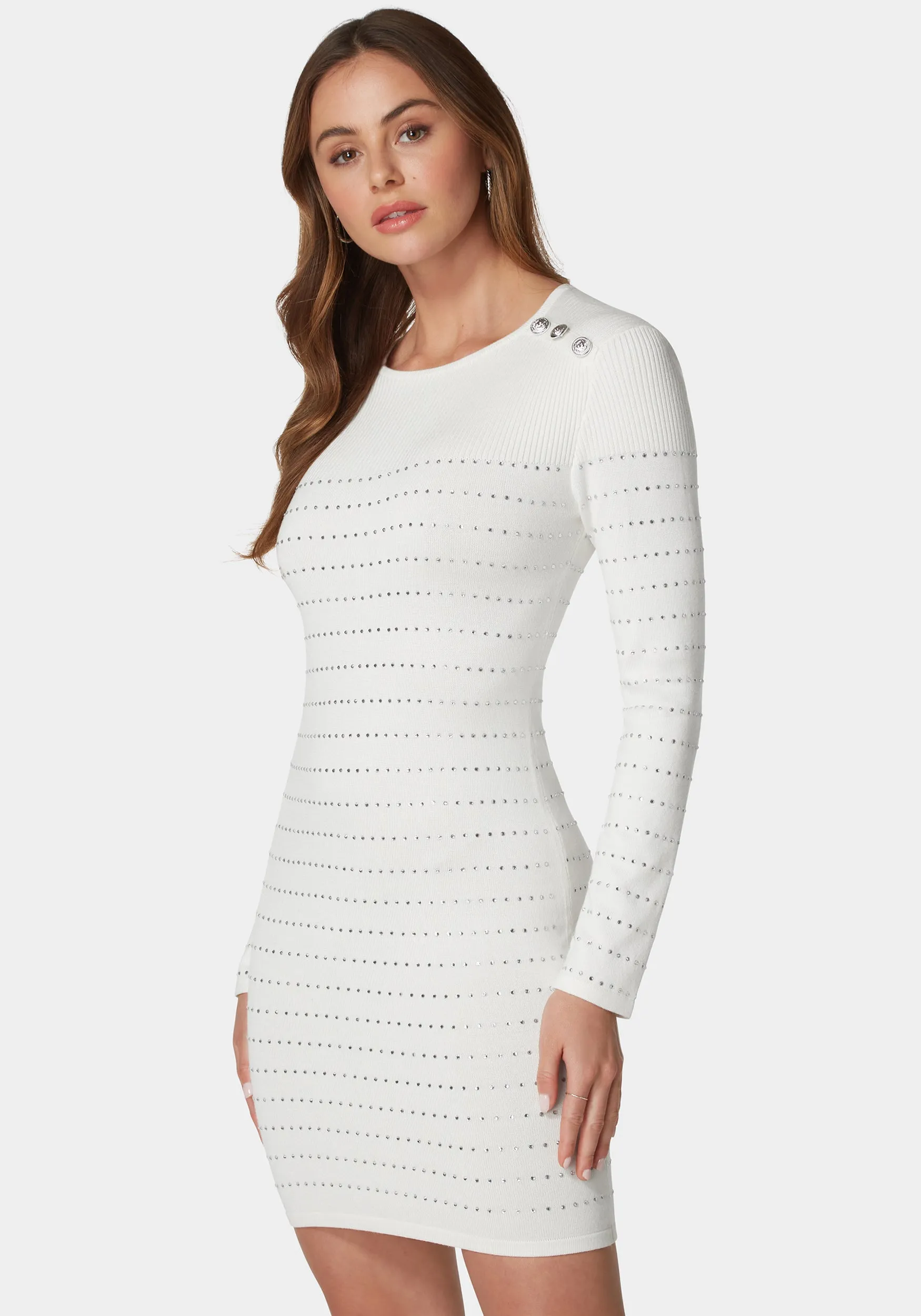 Anastasia Crystal Sweater Dress sold by Bebe product image thumbnail 2