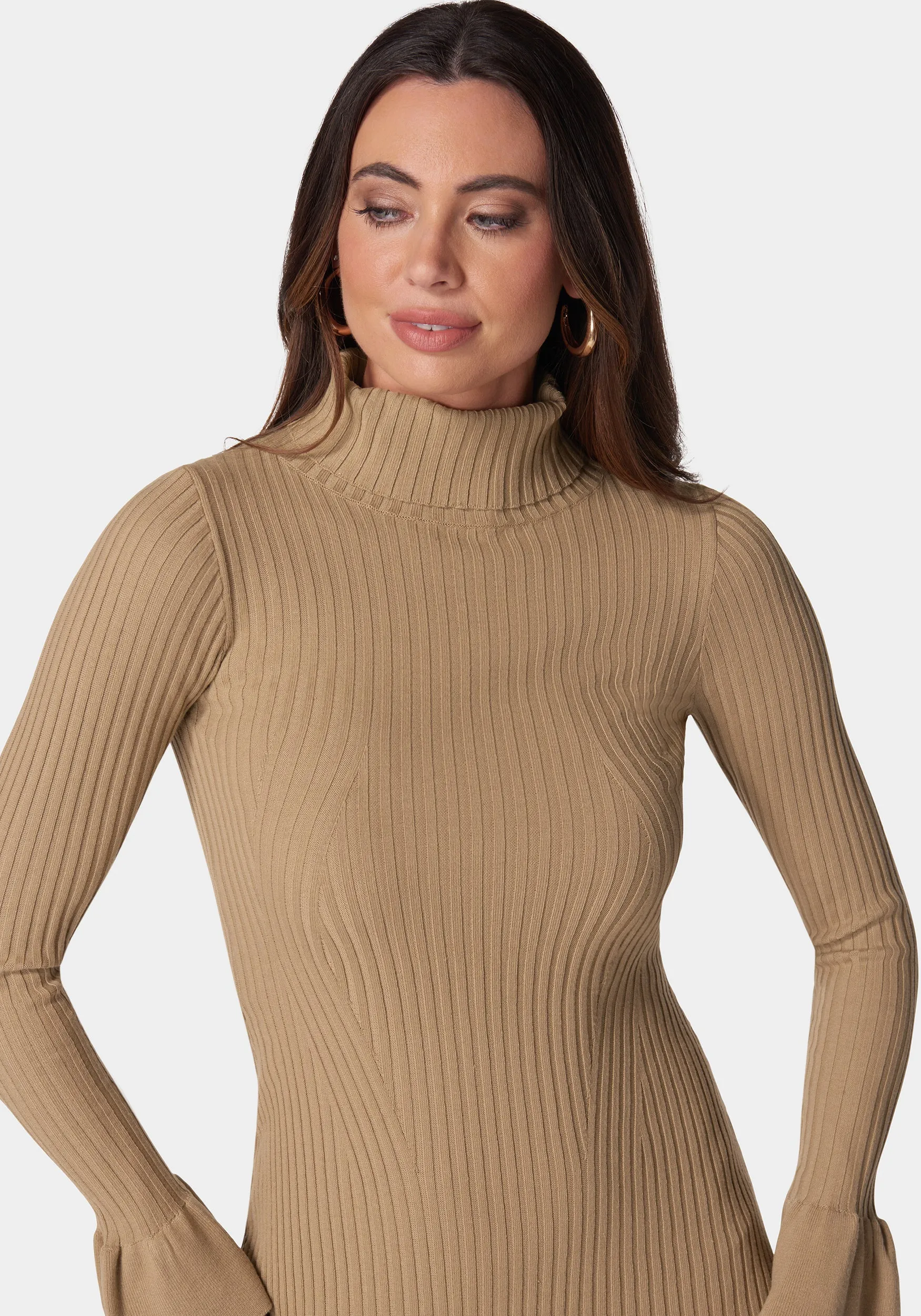Bell Sleeve Sweater Dress sold by Bebe product image thumbnail 4