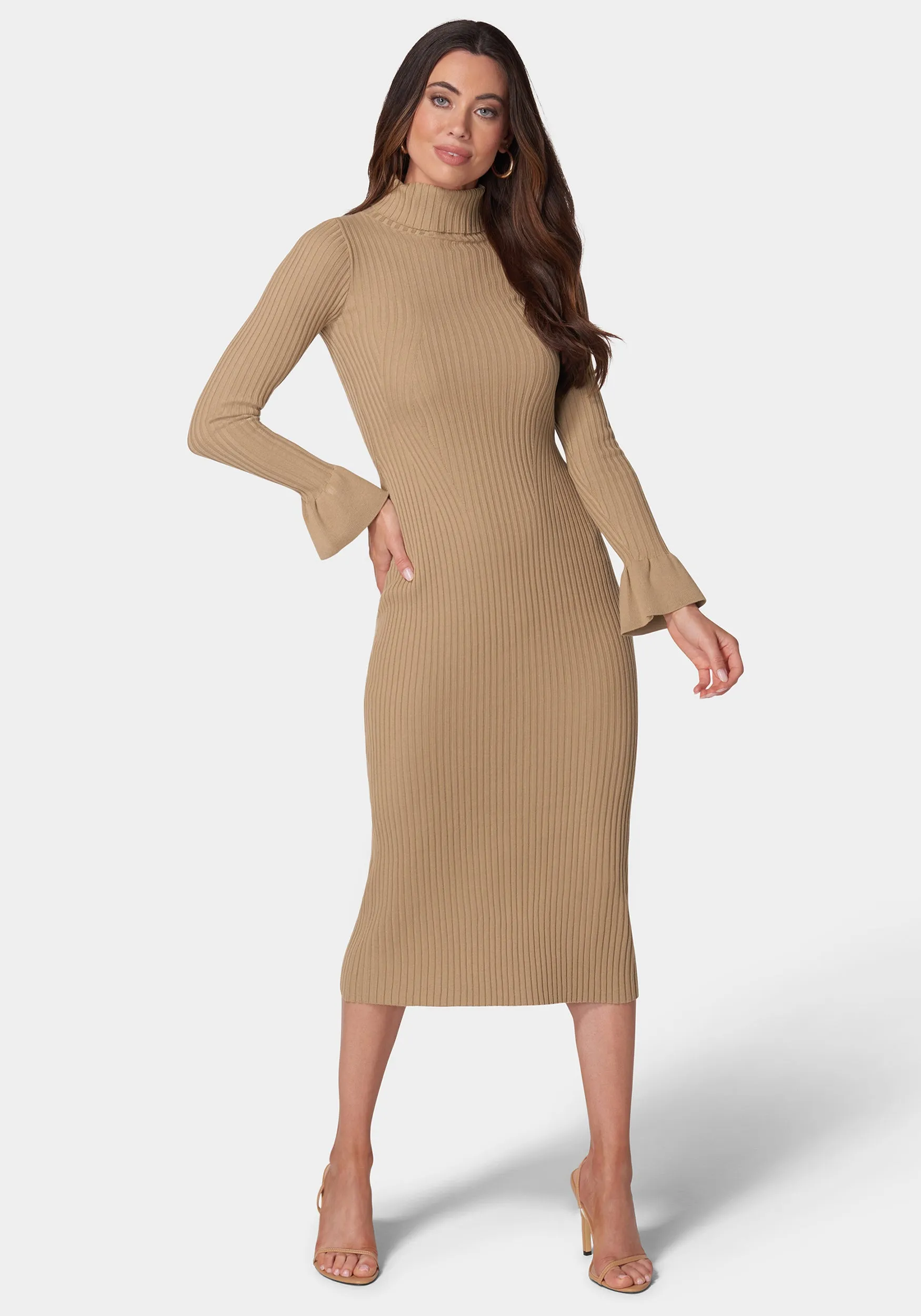 Bell Sleeve Sweater Dress sold by Bebe