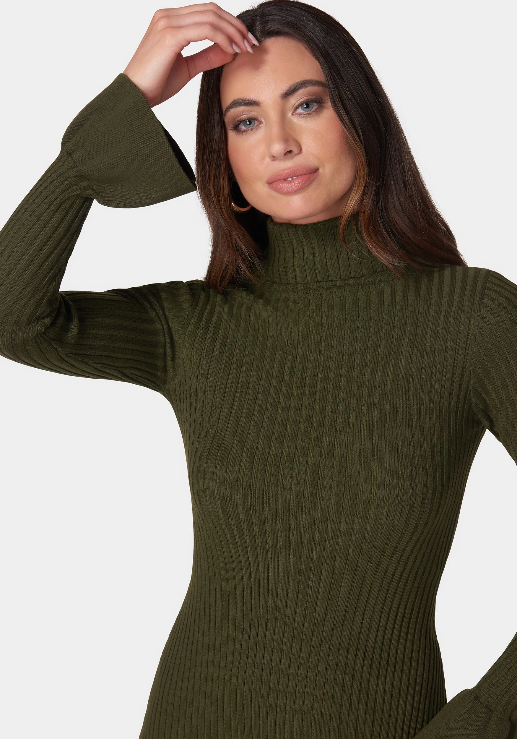Bell Sleeve Sweater Dress sold by Bebe product image thumbnail 4