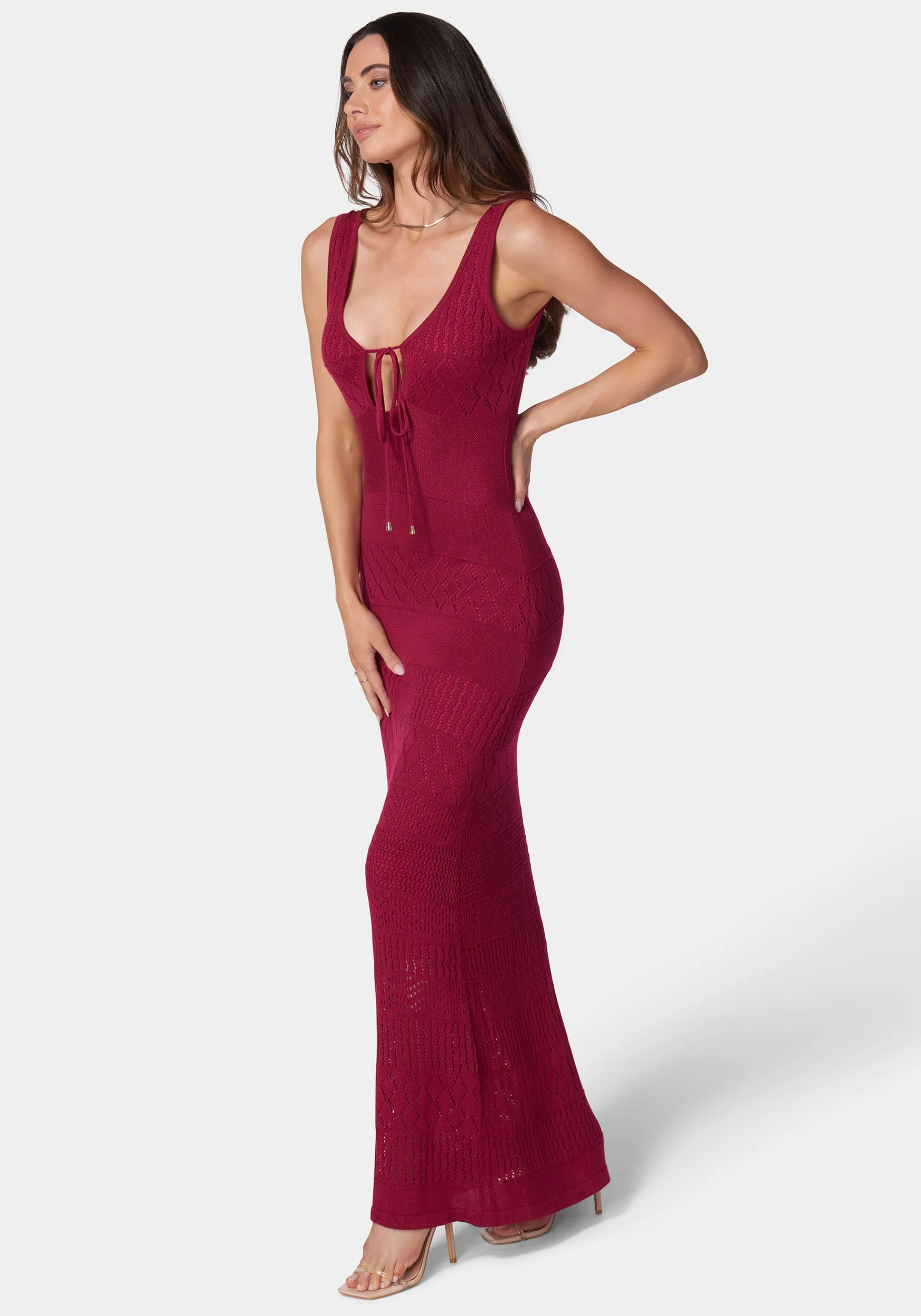 Juliette Crochet Tank Maxi Dress sold by Bebe product image thumbnail 3