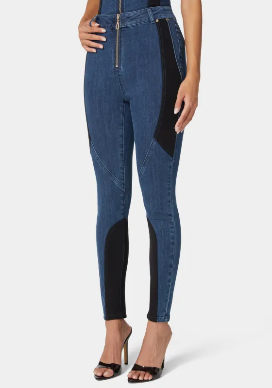 High Waist Pdr Combo Skinny Leg Jeans made by TC