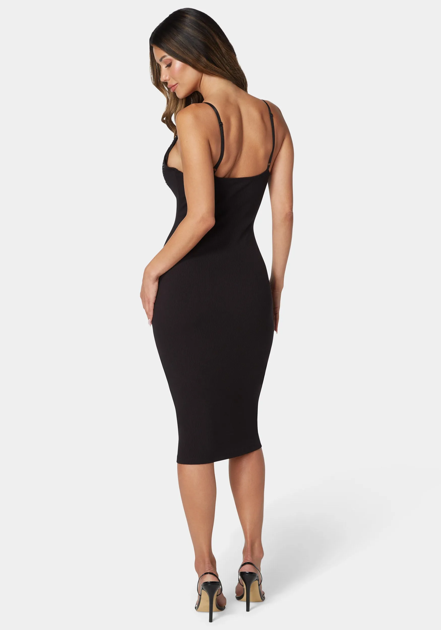 Valentina Embellished Midi Dress sold by Bebe product image thumbnail 3