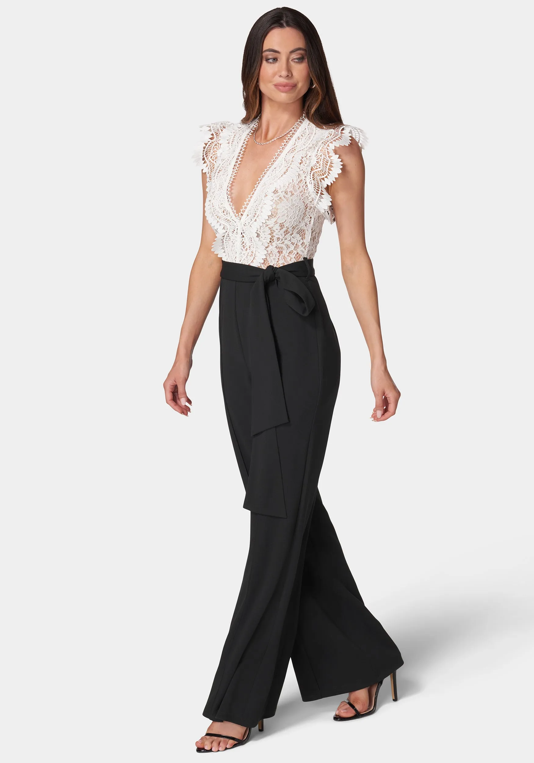 Ruffle Lace Jumpsuit sold by Bebe product image thumbnail 2