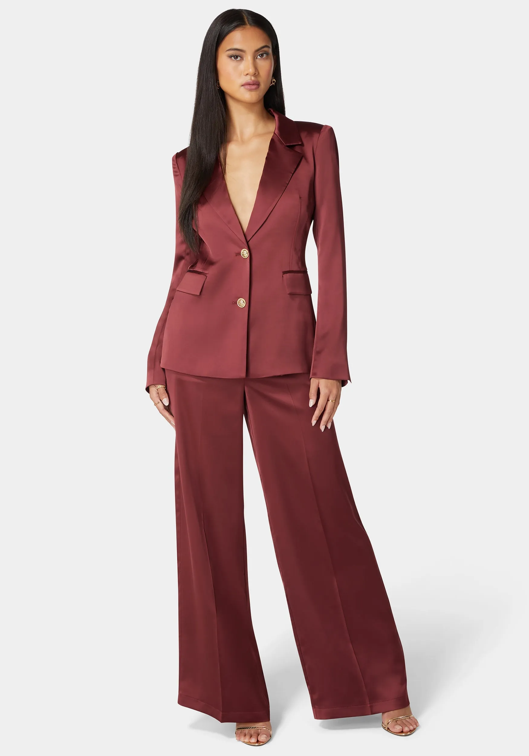 Tailored Satin Blazer sold by Bebe product image thumbnail 2