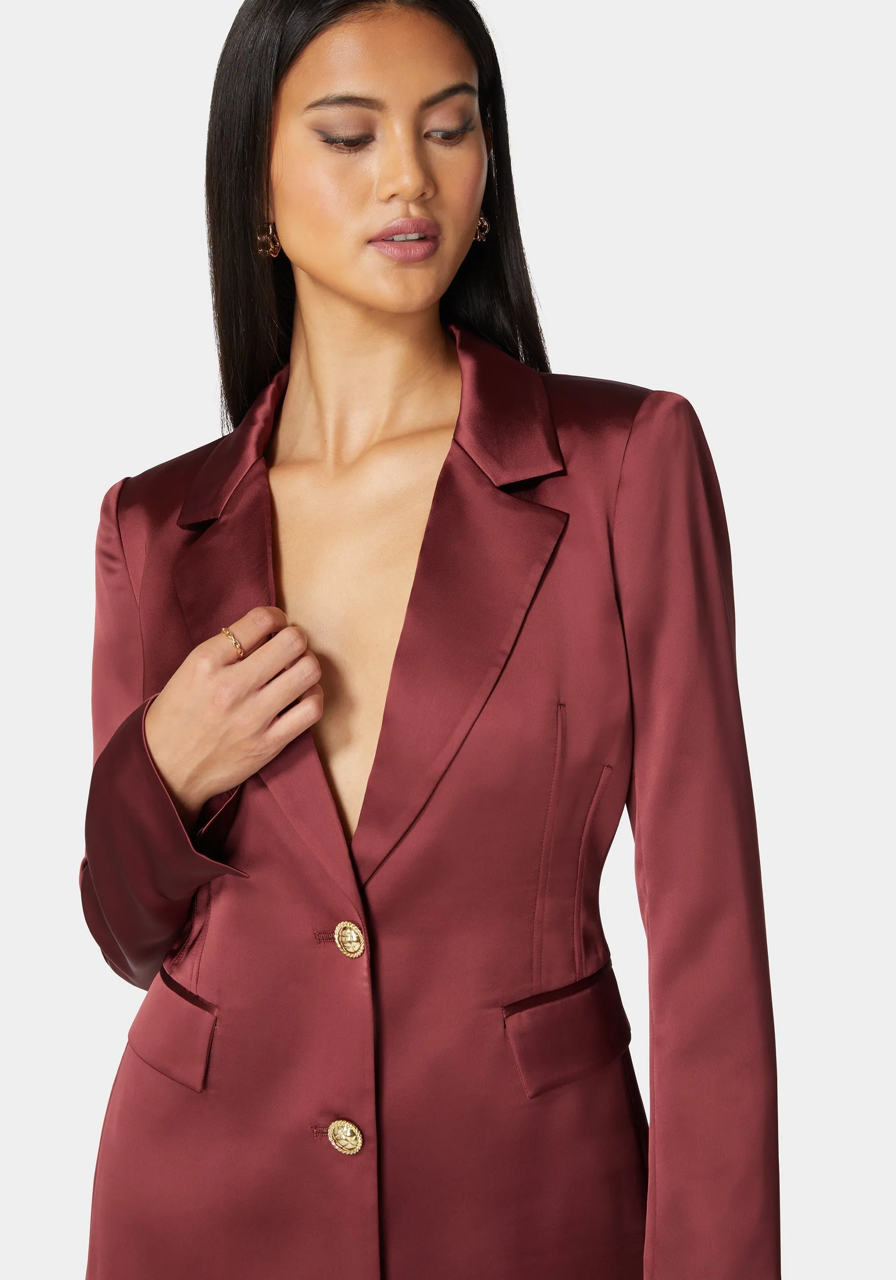 Tailored Satin Blazer sold by Bebe product image thumbnail 4