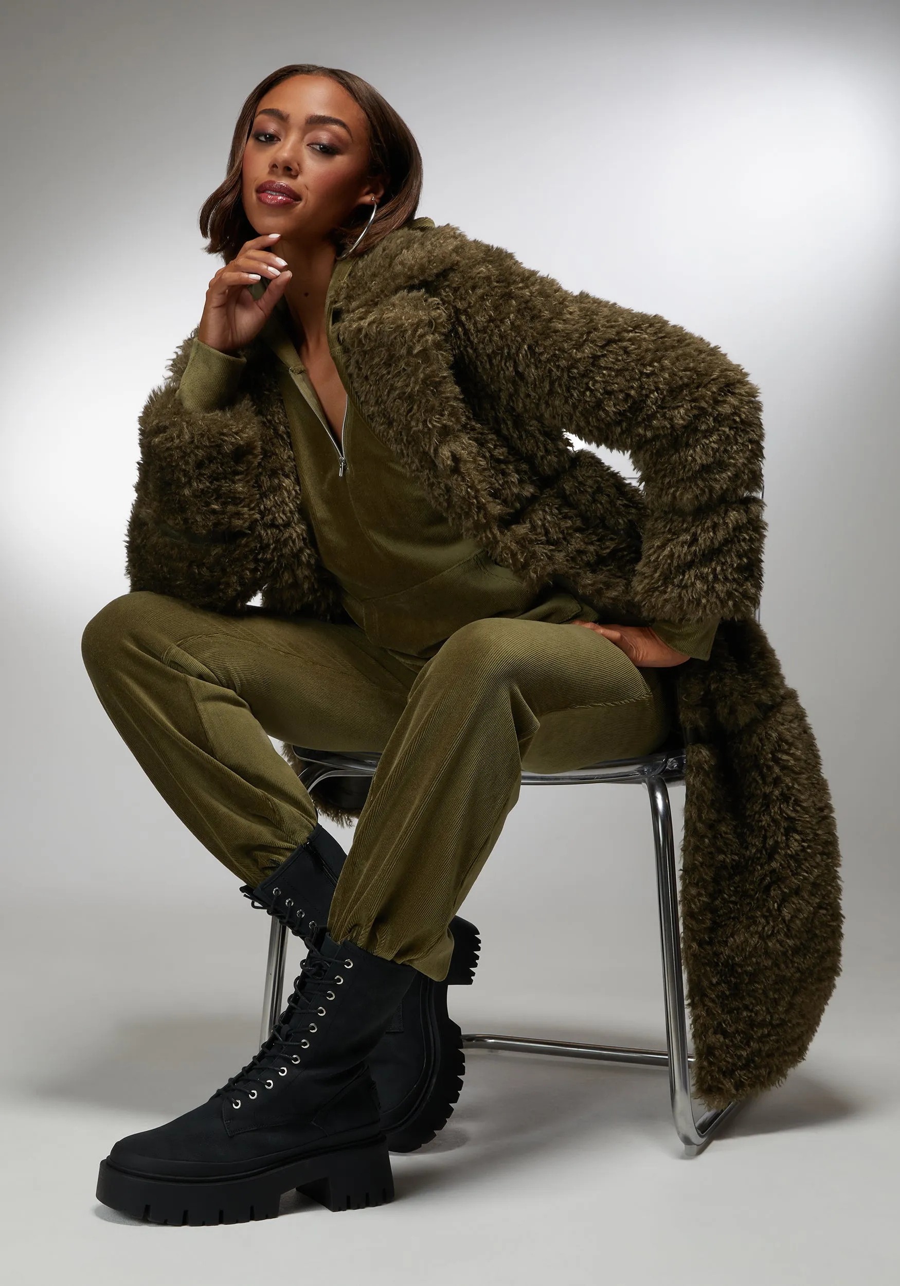 Faux Fur Maxi Coat sold by Bebe product image thumbnail 5