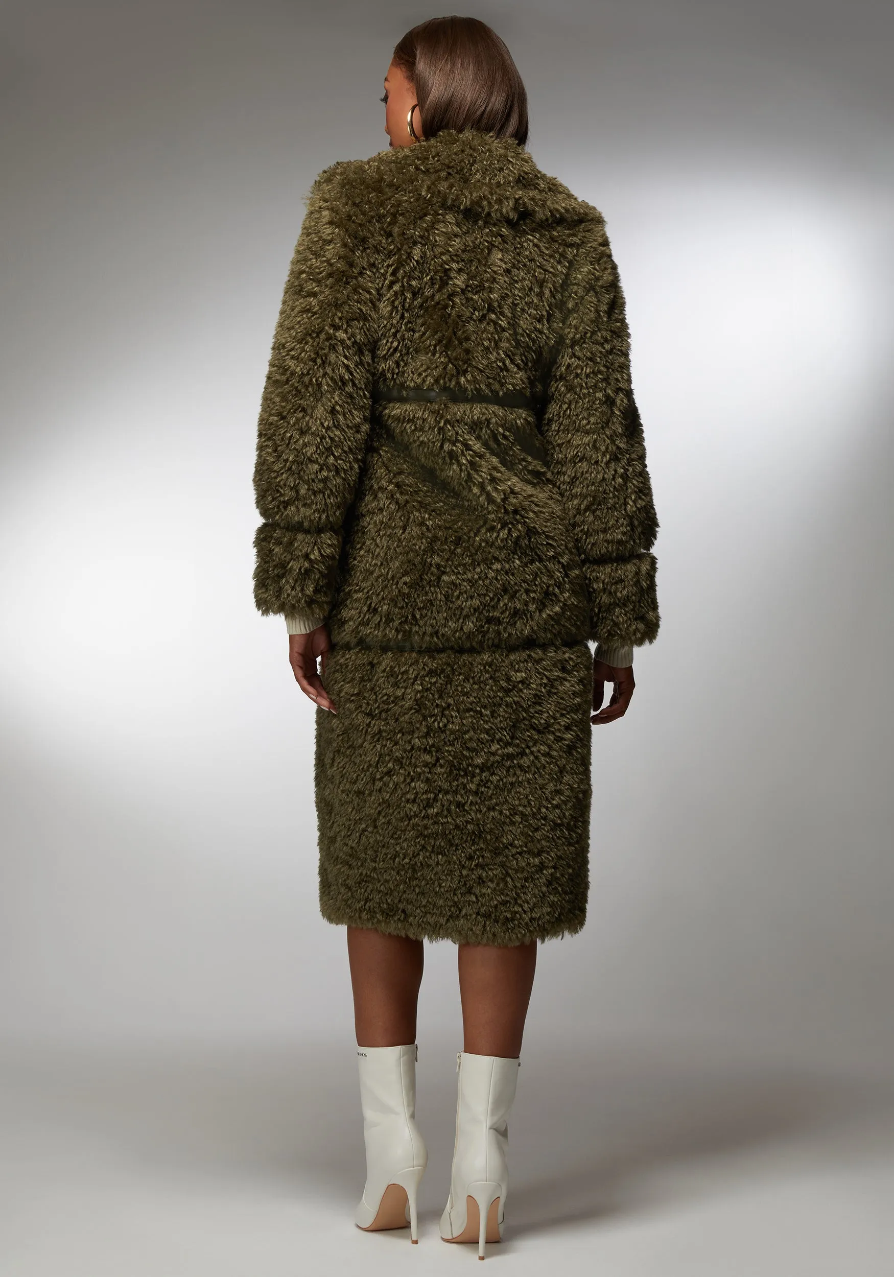 Faux Fur Maxi Coat sold by Bebe product image thumbnail 2