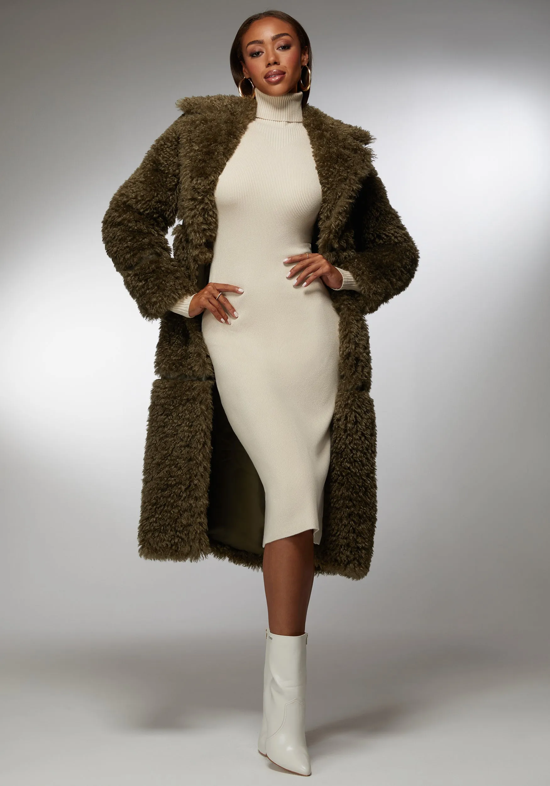 Faux Fur Maxi Coat sold by Bebe product image thumbnail 3