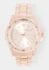 Link Bracelet Crystal Sport Bezel Watch sold by Bebe