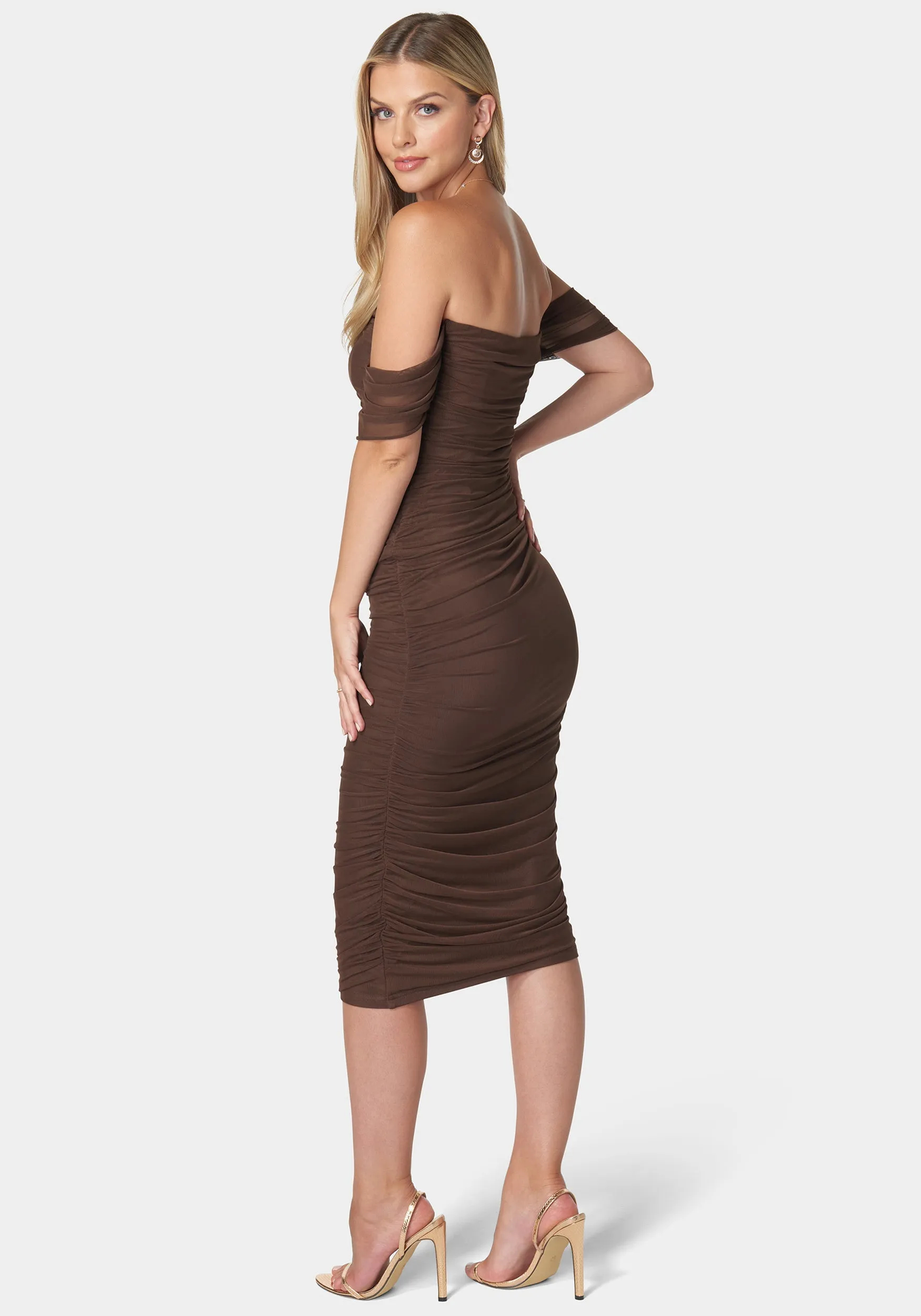 Ruched Midi Dress sold by Bebe product image thumbnail 3