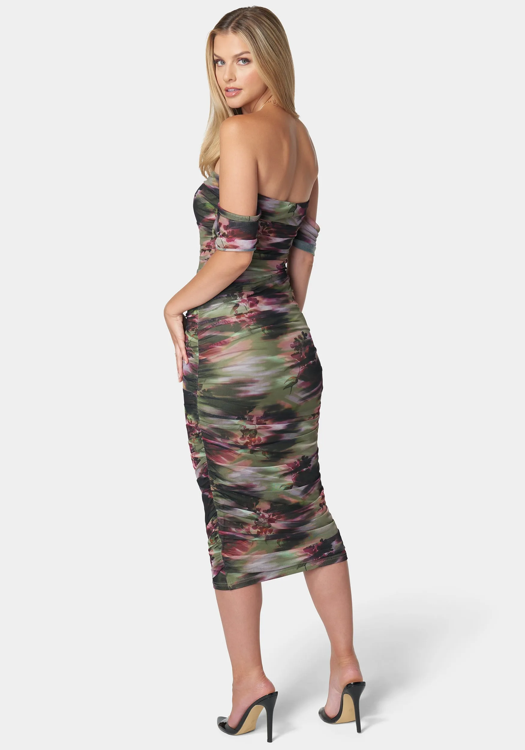 Ruched Midi Dress sold by Bebe product image thumbnail 3