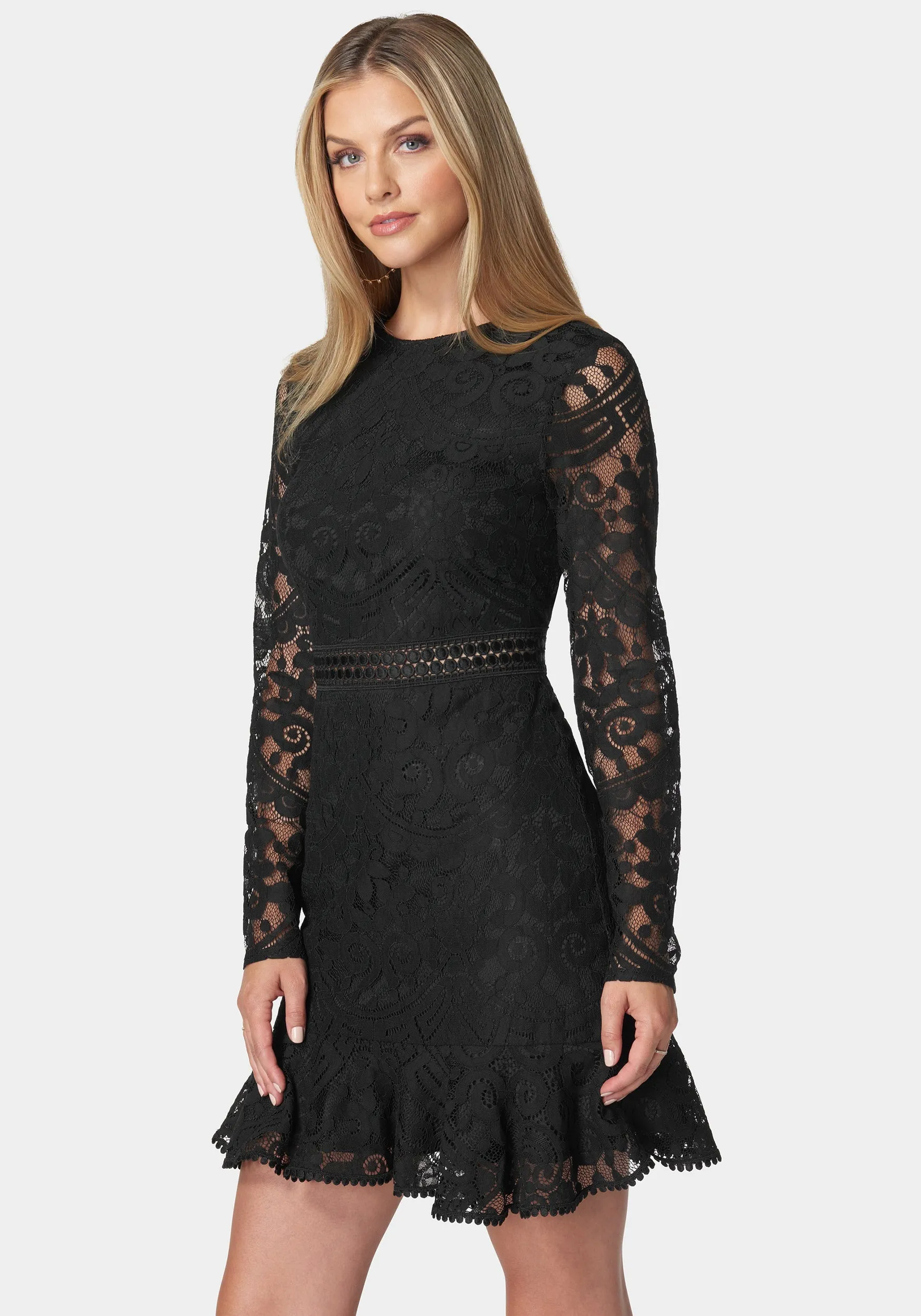 Open Back Lace Mini Dress sold by Bebe product image thumbnail 2